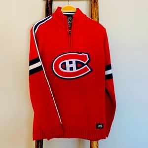 NHL Montreal Canadiens Hockey Sweater with Zipper